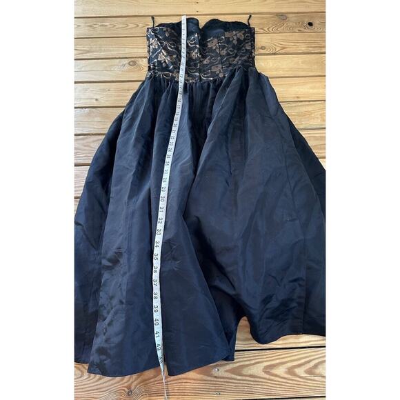 Vintage Gunne Sax Jessica Mcclintock Strapless Party Dress Size 7 Women’s Black - Picture 6 of 6